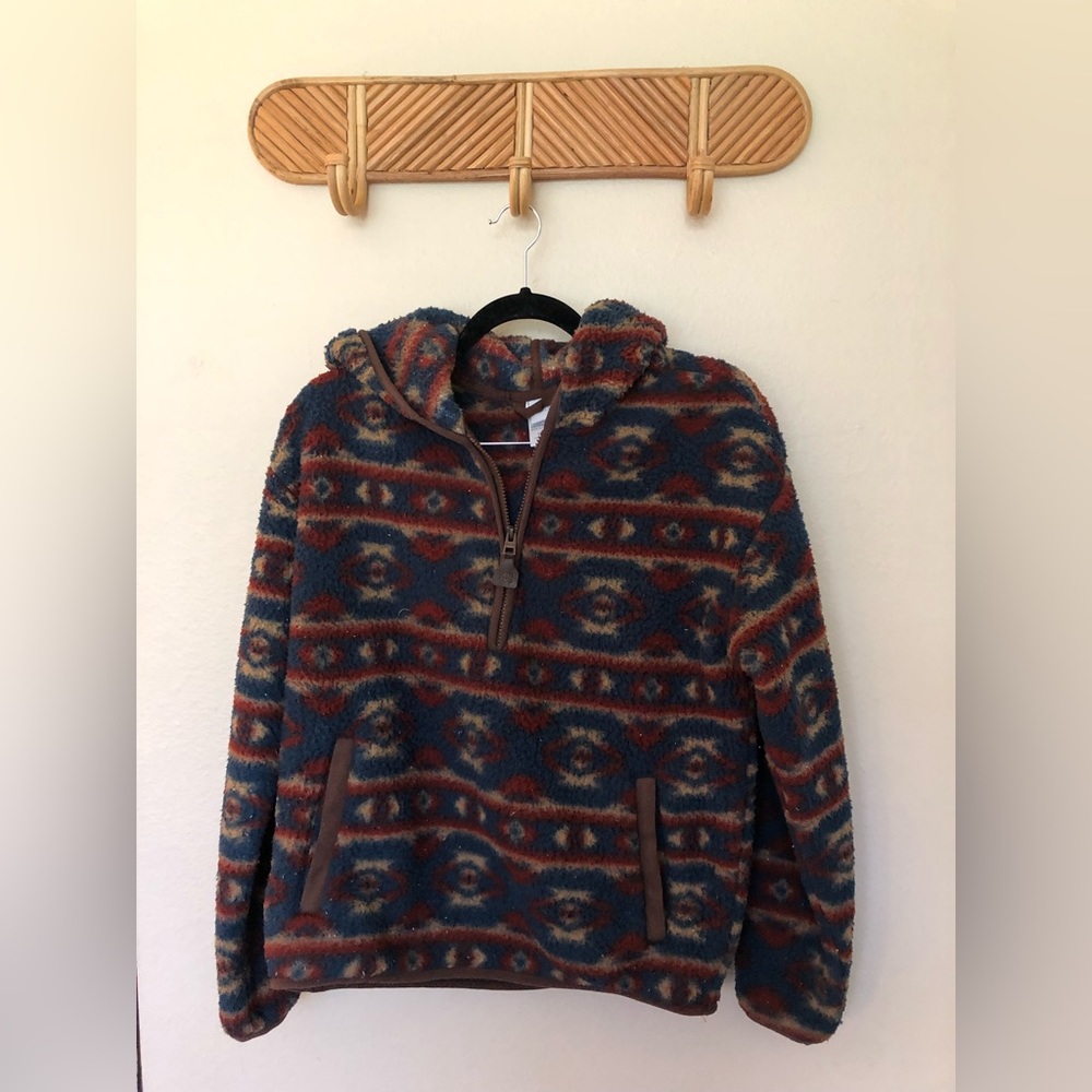 Hooded fleece jacket- M